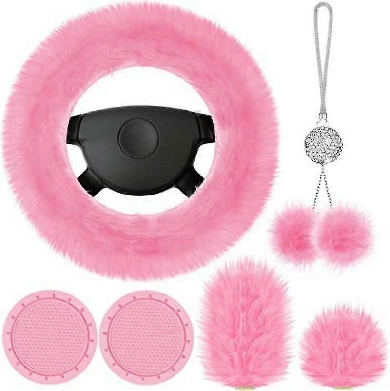 Soft Fluffy Car Interior Set