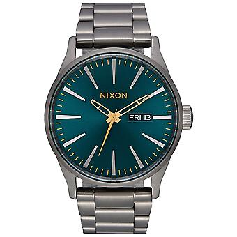 Nixon sentry ss Japanese Quartz Analog Man Watch with A3562789 Stainless Steel Bracelet