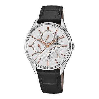 Festina chronograph watch for Analog Quartz Men with Cowhide Bracelet F16974/1