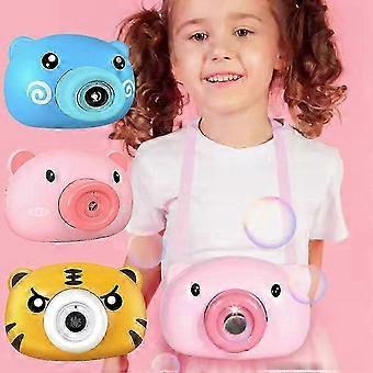 Kids Bubble Machine Automatic Light Music Camera Toy Cartoon Pig Design