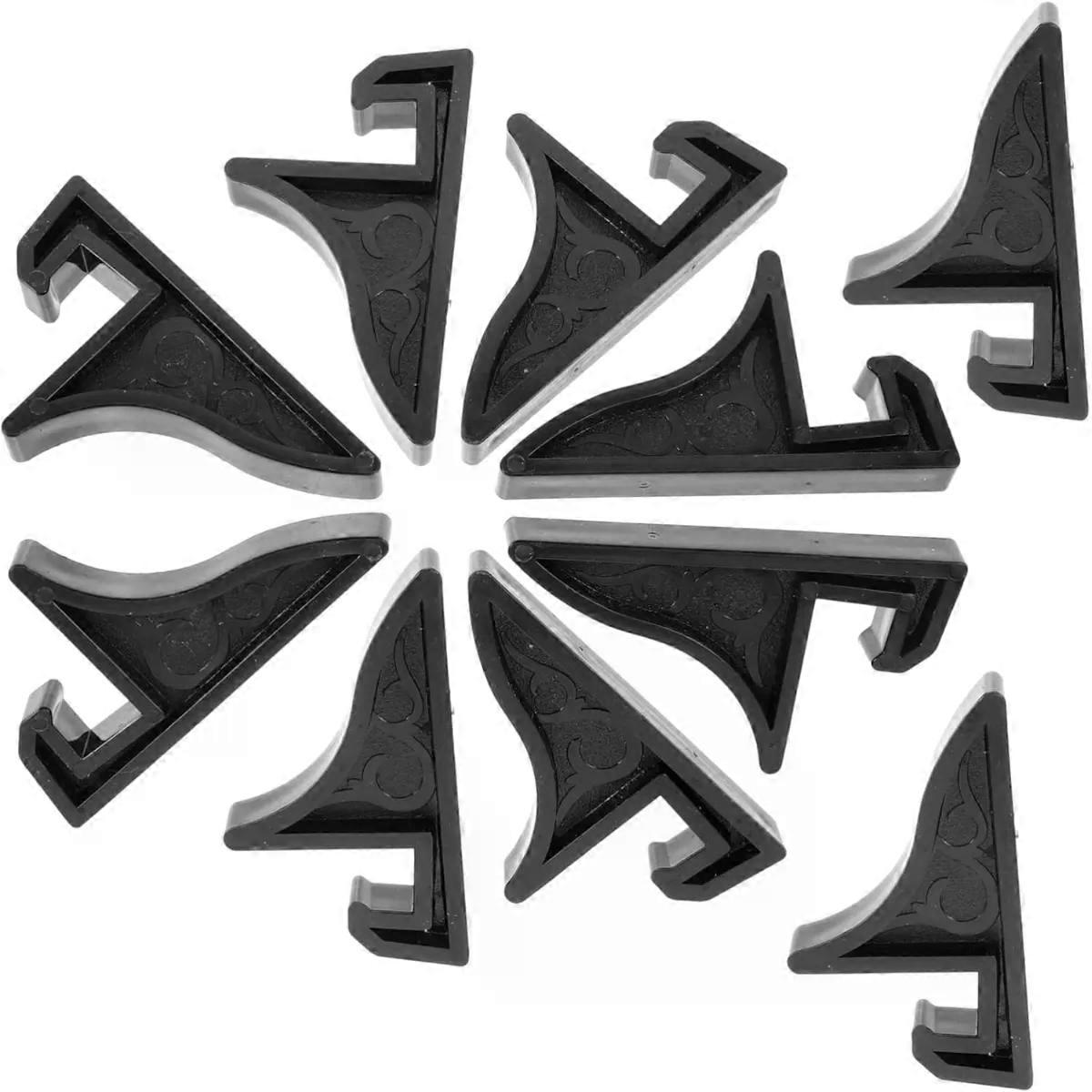10pcs Plastic Easel Display Stand Black for Photo Frames