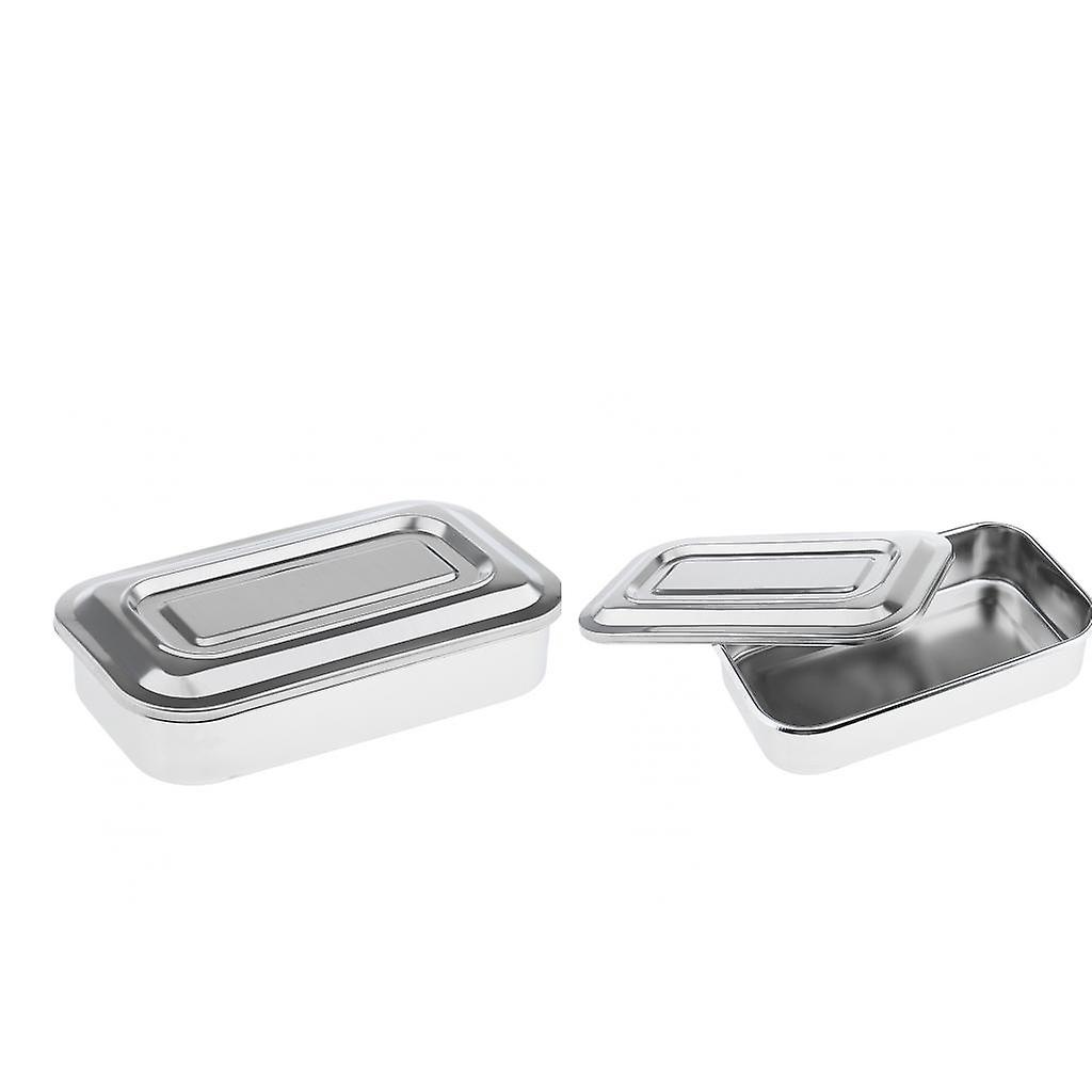 2x Steel Instrument Storage Hole Box & Lid Tools   Veterinary