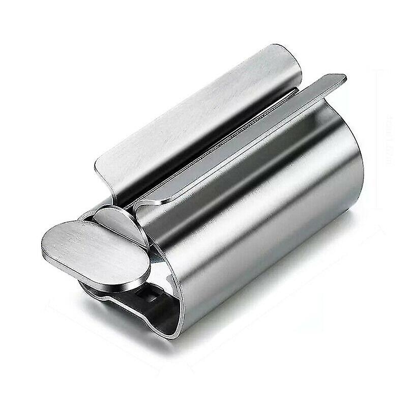Stainless Steel Rolling Toothpaste Tube Squeezer Easy Dispenser Holder Roller. (silver)(1pcs) -e