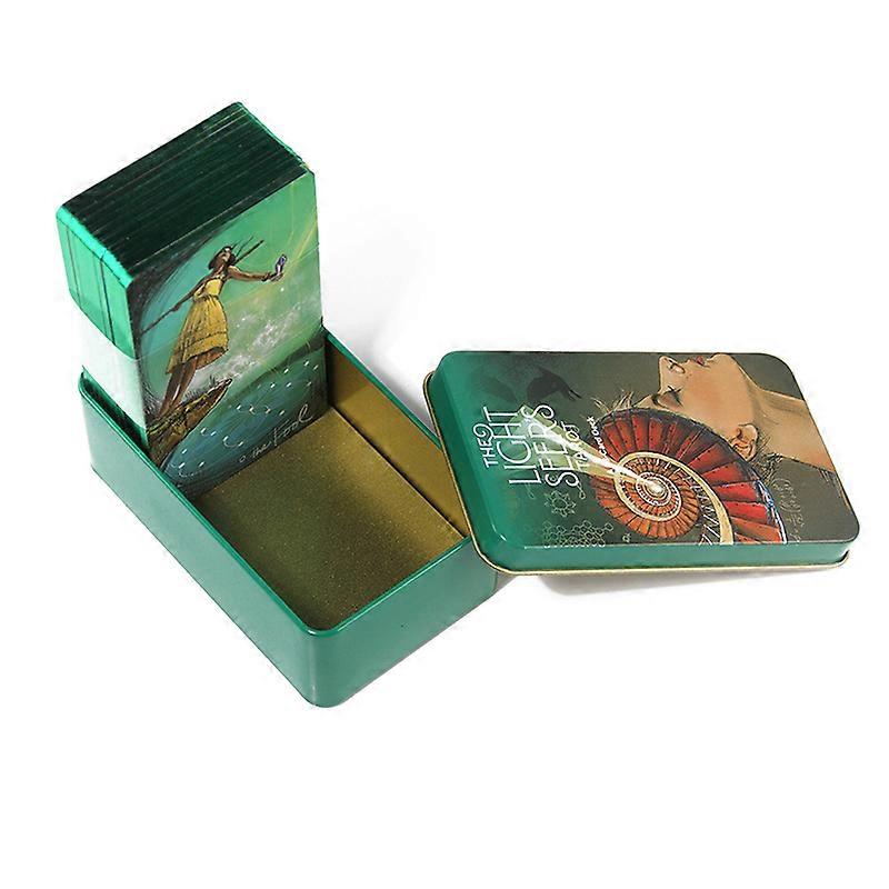 Tin Box Light Seers Tarot Card Prophecy Divination Deck Party Game Card w/Manual SHYTMV
