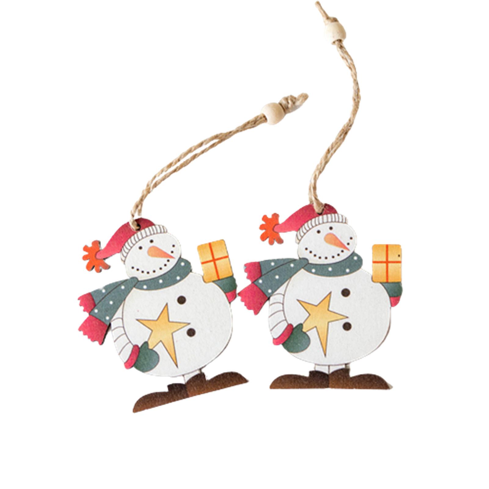 2pcs Christmas Hanging Ornaments Multi Patterns Christmas Pendant Nice Gifts