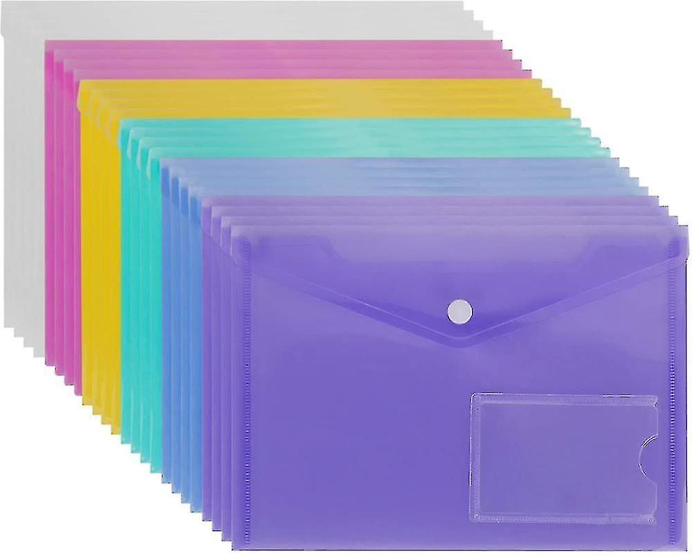 Poly Envelope Folder With Snap Button Clear Document Protector