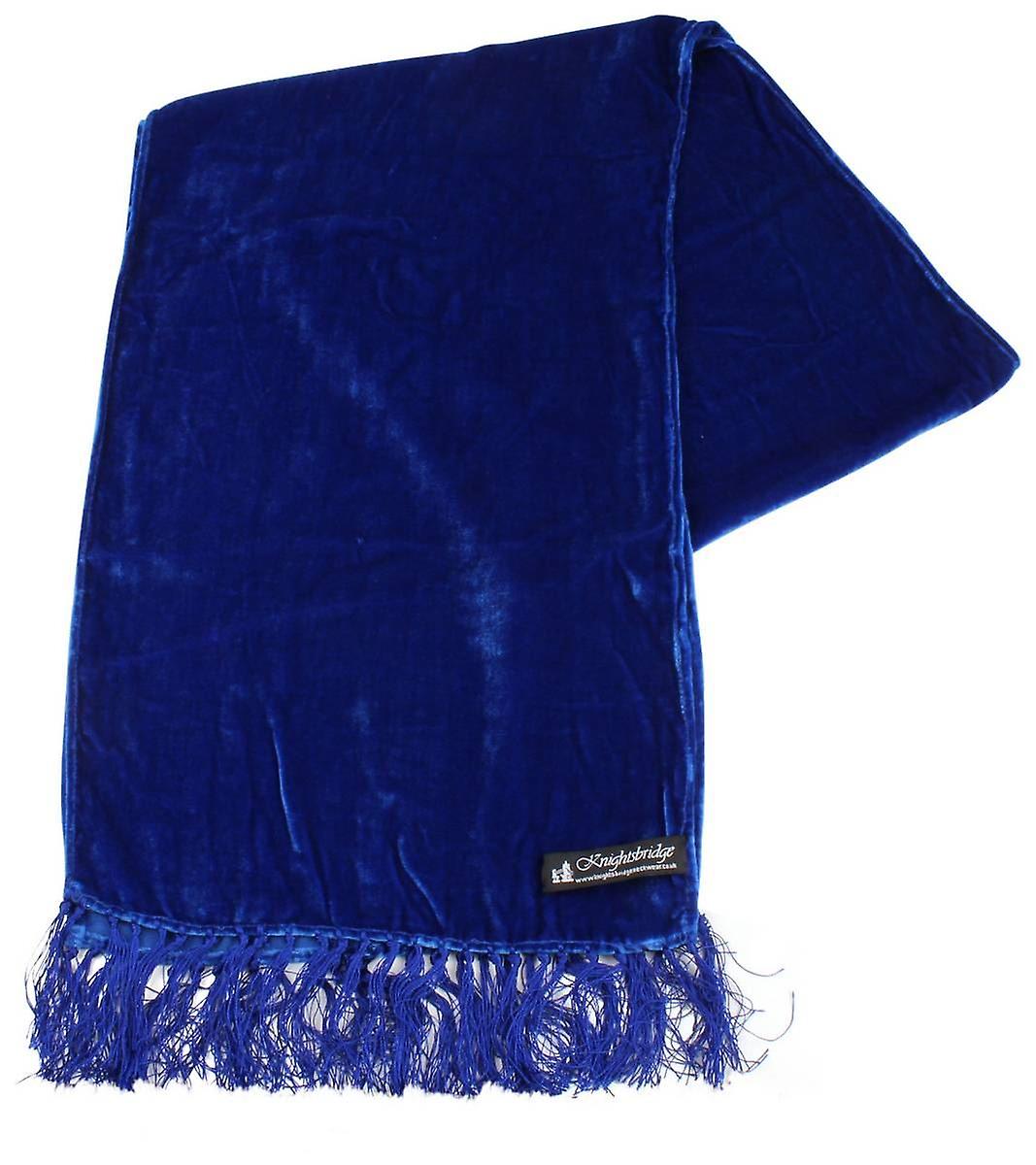 Knightsbridge corbatas bufanda de terciopelo - azul real