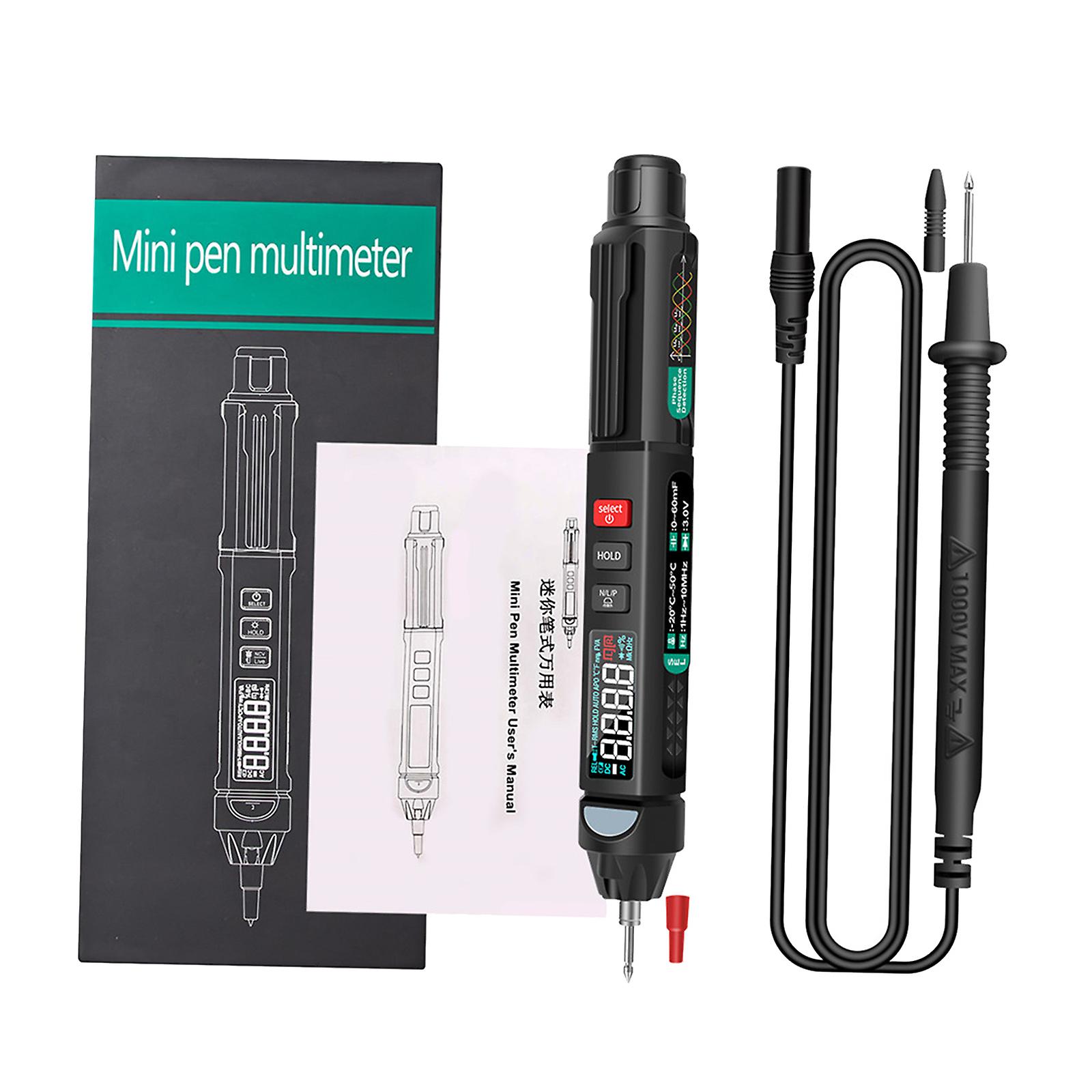 Multimeter Tester 6000 Counts AC/DC Voltage Meter Pen A3008 LCD VA Display