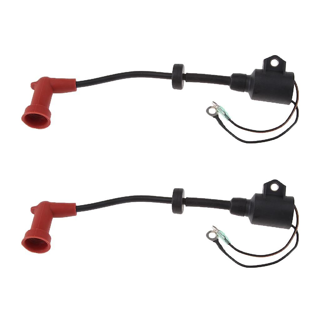 ヤマハ1996-2006 9.9 hp 15 hp 9.9 15 hp船外機用ROPショップ点火コイルモジュール 2x Ignition Coil for Yamaha 9.9HP 15 HP 2-Stroke Outboard 1996-06