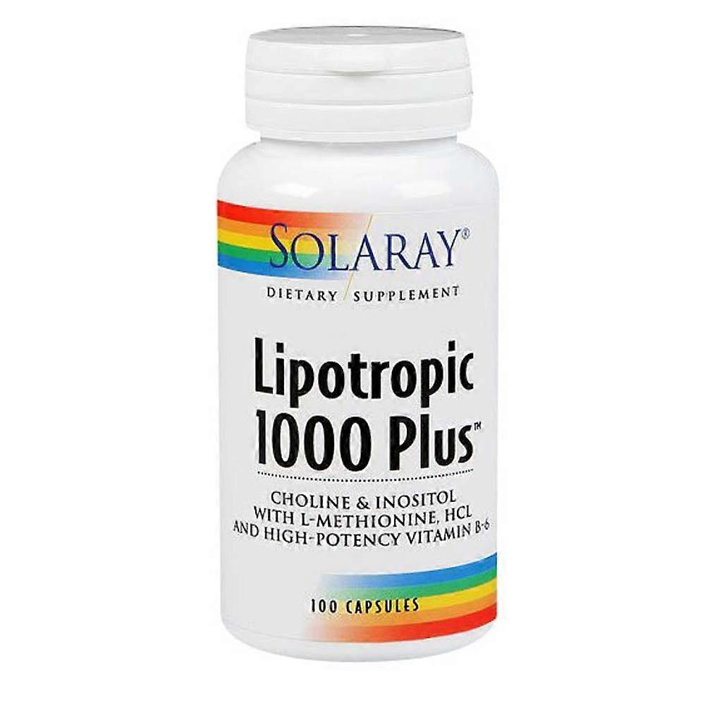 Solaray Lipotropic 1000 Plus, 100 Caps (Pack of 2)
