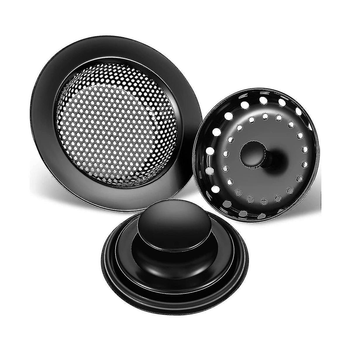 3 Piece Kitchen Sink Plug Filter Garbage Disposal Plug, Stainless Steel Universal Anti-clogging Kit