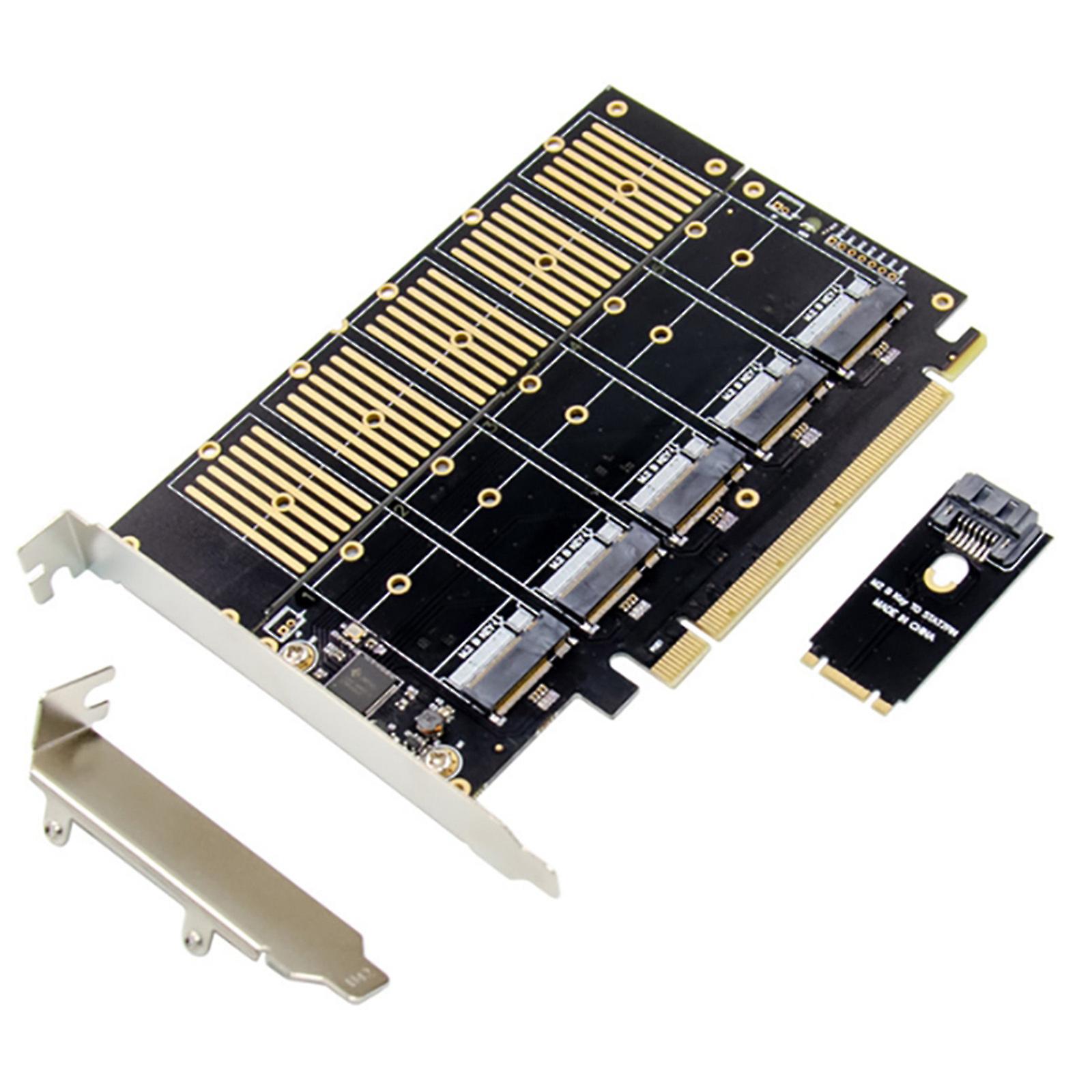 JMB585 PCIe X16 per M.2 B per Key Ngff Sata 5 Porte SSD Scheda Adattatore di Espansione f