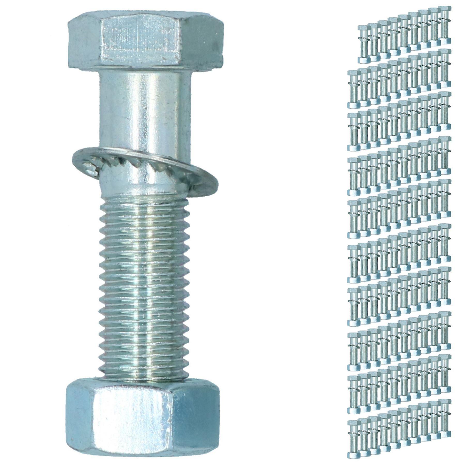 M16 (16mm) x 65mm High Tensile Tow Bar Ball Fixing Bolts Washers + Nuts 100 Pack