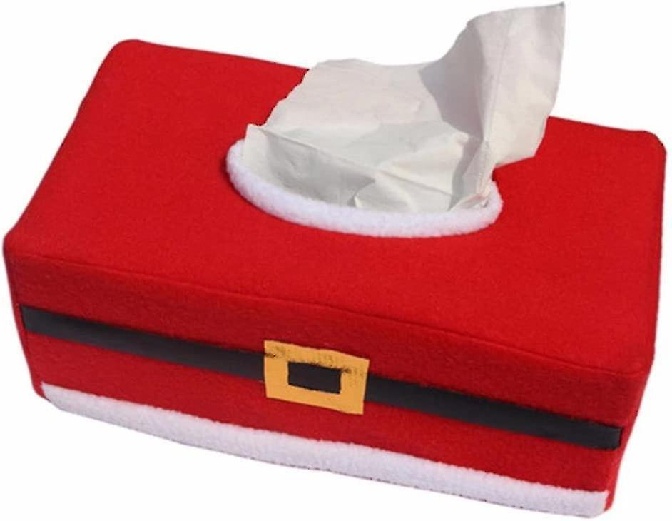 Rectangular Christmas Tissue Dispenser Flannel Box 25.5x14x9.5cm