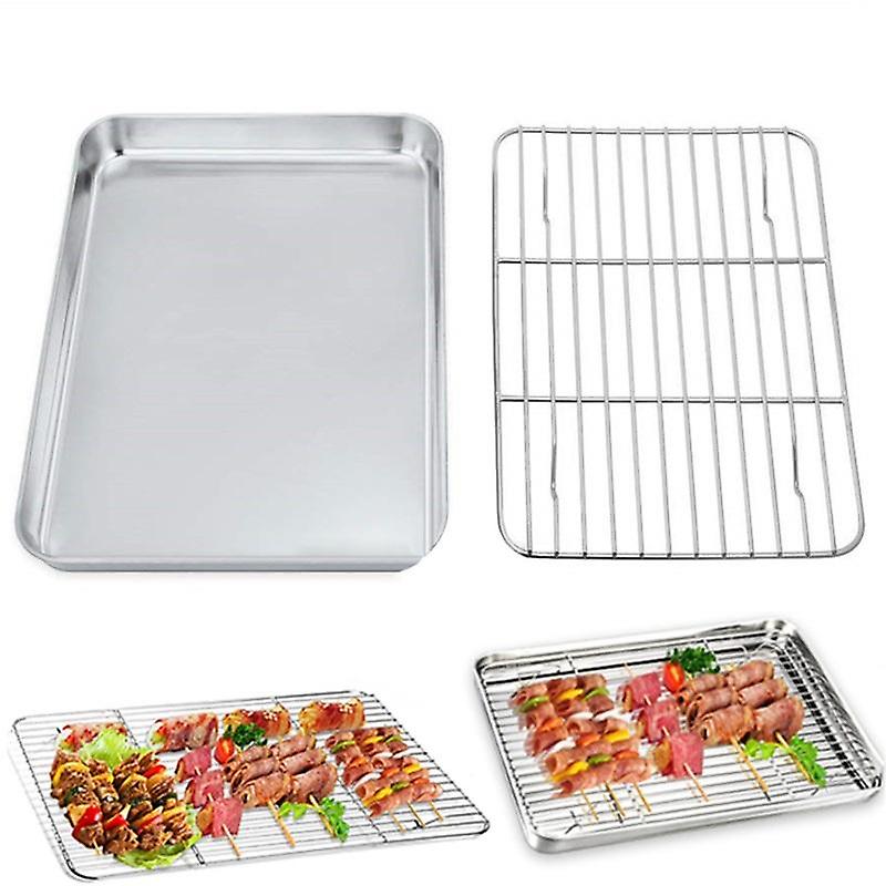 Baking Pan Corrosion-resistant Convenient to Use Rectangular Shape Stain Steel Baking Pan for BBQ