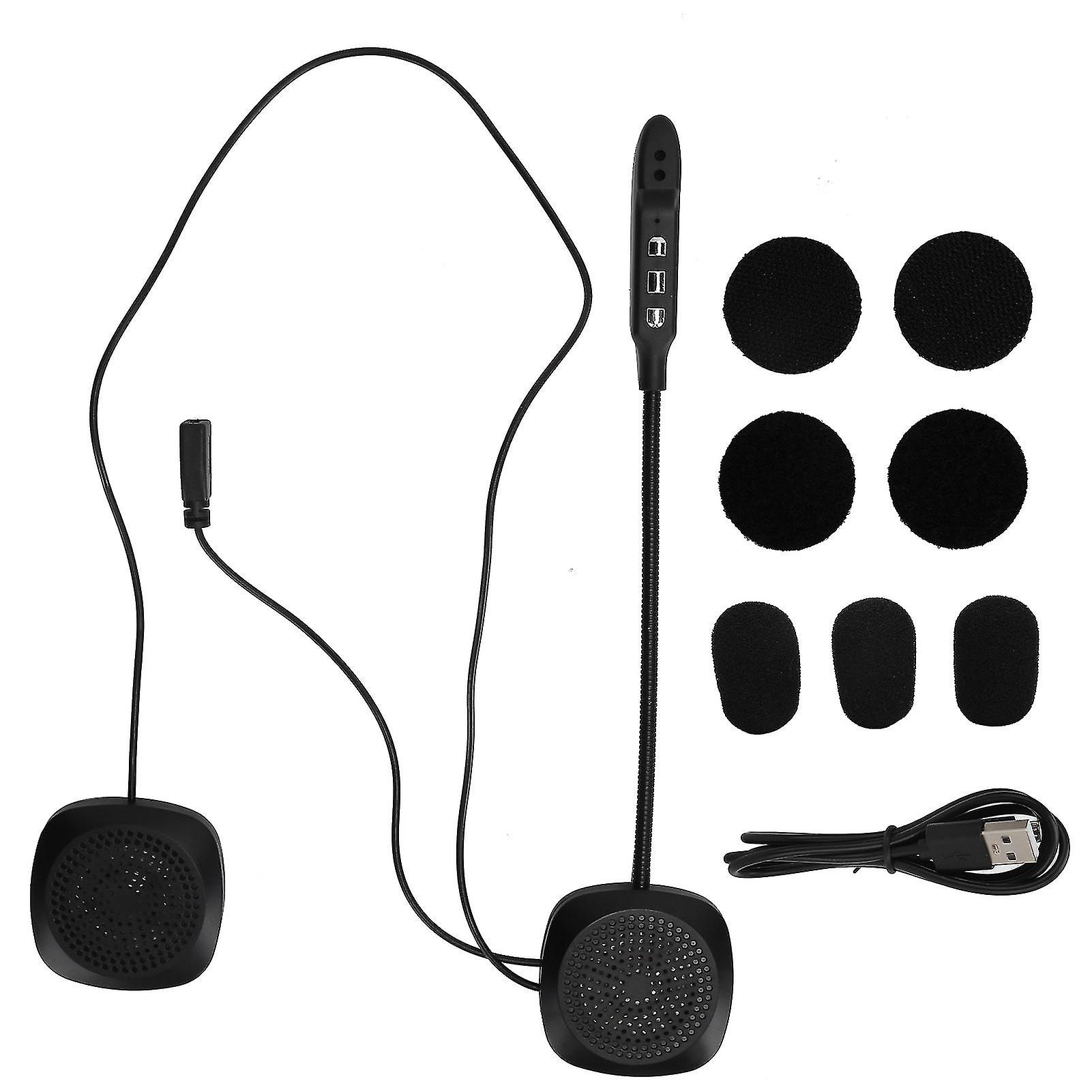 Bluetooth 5.0 Motorcycle Helmet Headset - Wireless, Waterproof, Auto Answer, Noise Reduction