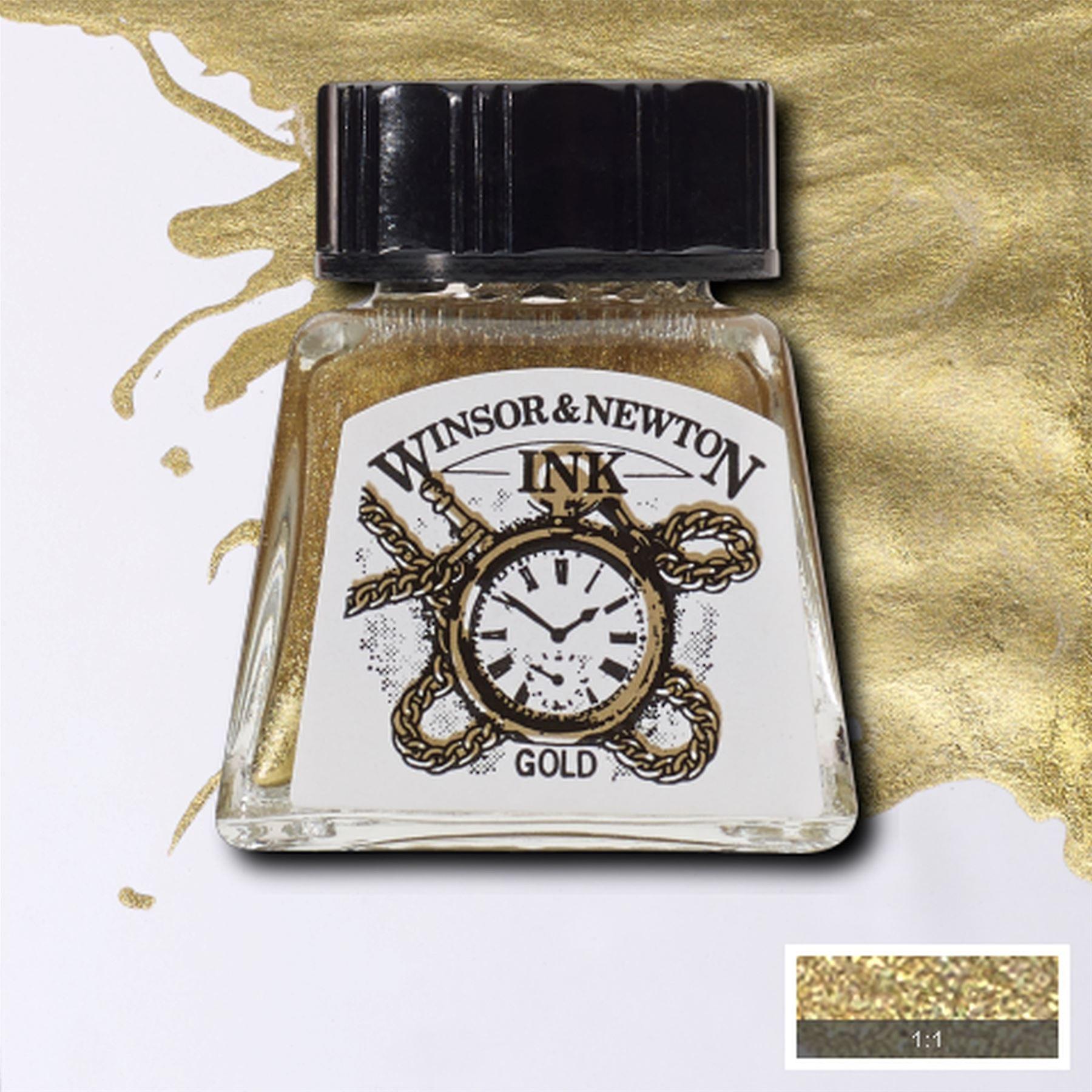 Winsor & Newton Designers Drawing Ink - Gold - 14ml