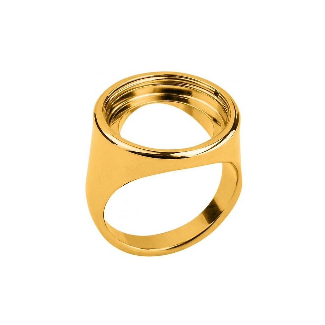 Inel cu sigiliu Les Georgettes 703173919000 - Inel cu sigiliu Oțel auriu Lățime 16 mm