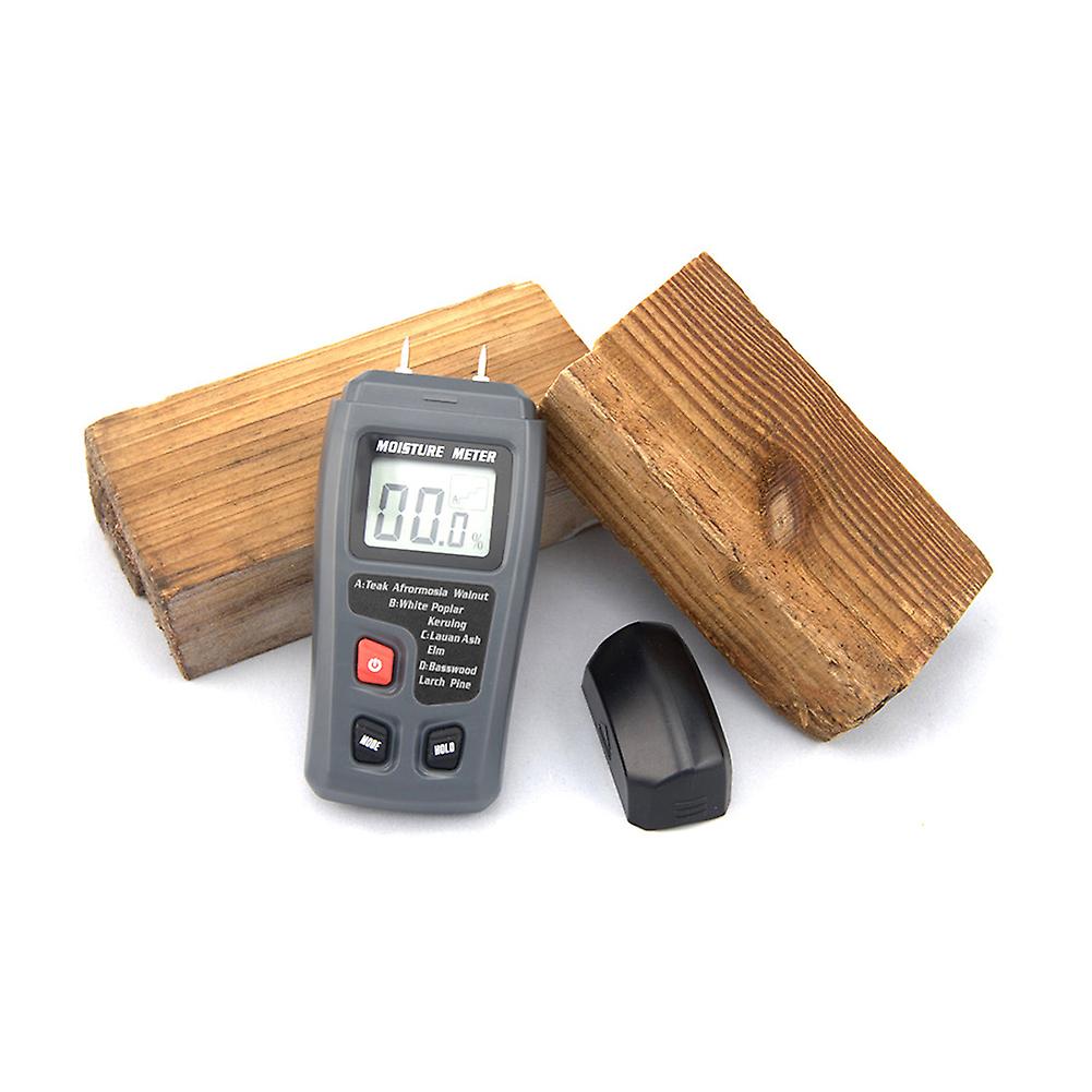 Emt01 Wood Moisture Meter Digital 0-99.9% Large Lcd Display Two Pins Wood Humidity Tester Hygrometer Timber Damp Detector