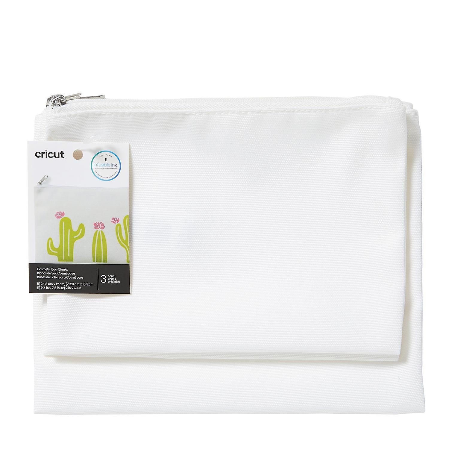 3 White Fabric Bags To Personalize - Cricut