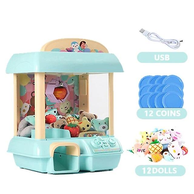 Diy Automatic Doll Machine Kids Coin Operated Play Game Mini Claw Catch Toy Crane Machines Music Doll Children's Day Toy Gifts