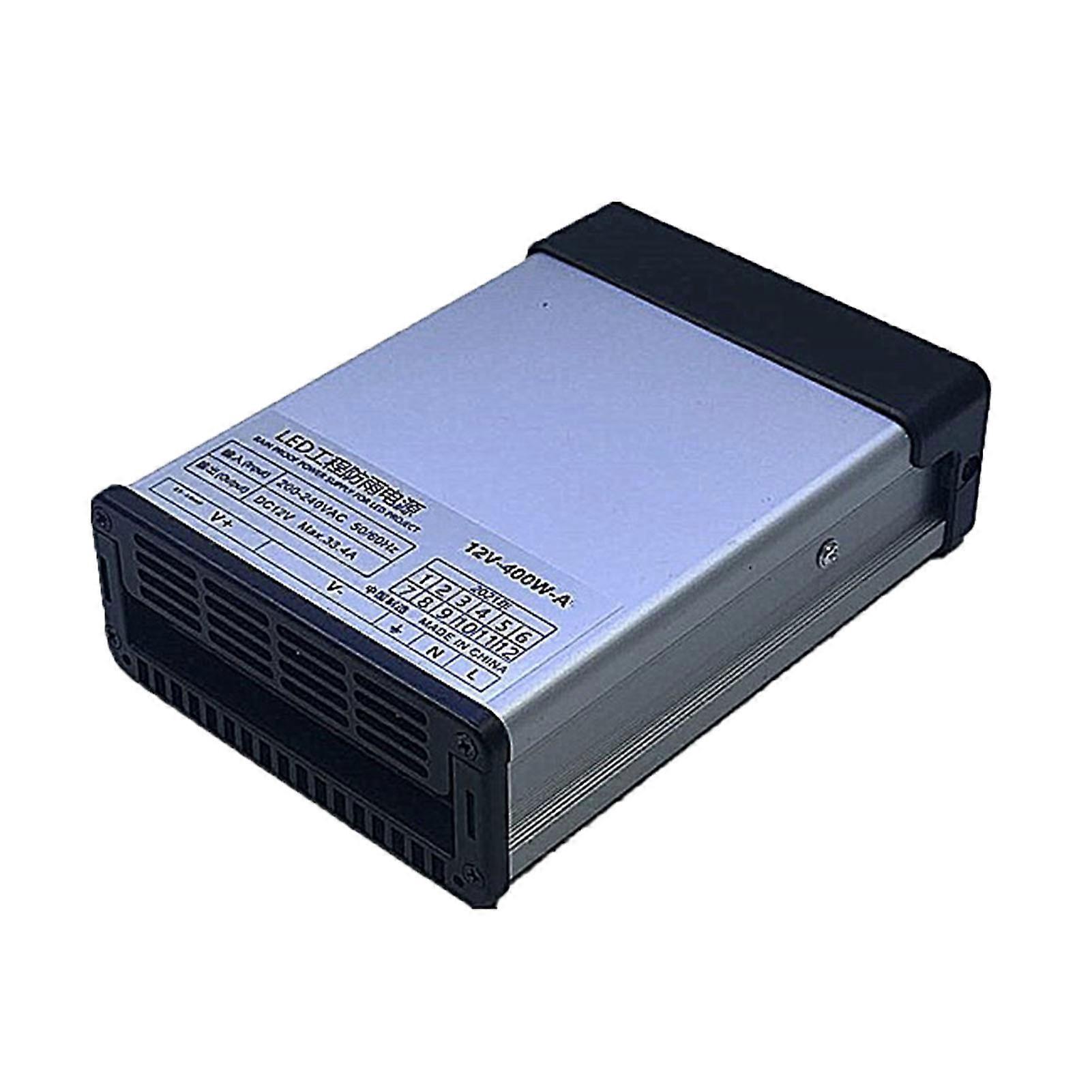 400W Rainproof Power Supply, Short Circuit Protection, 12V LED Switching Power Supply