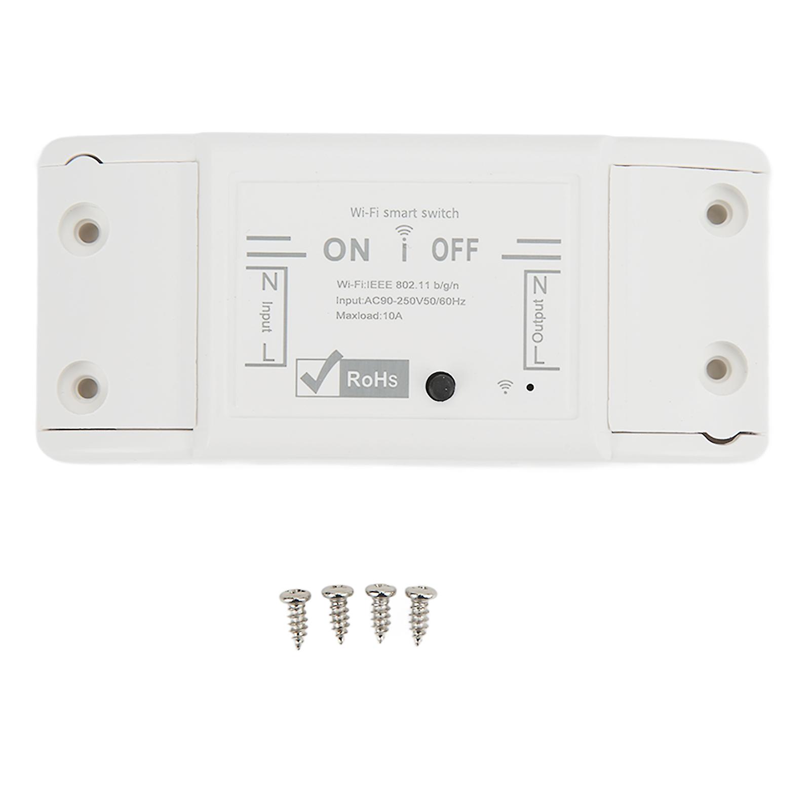 Smart WiFi Relay Switch: Remote Control, Timer Settings, Durable, Easy DIY Installation