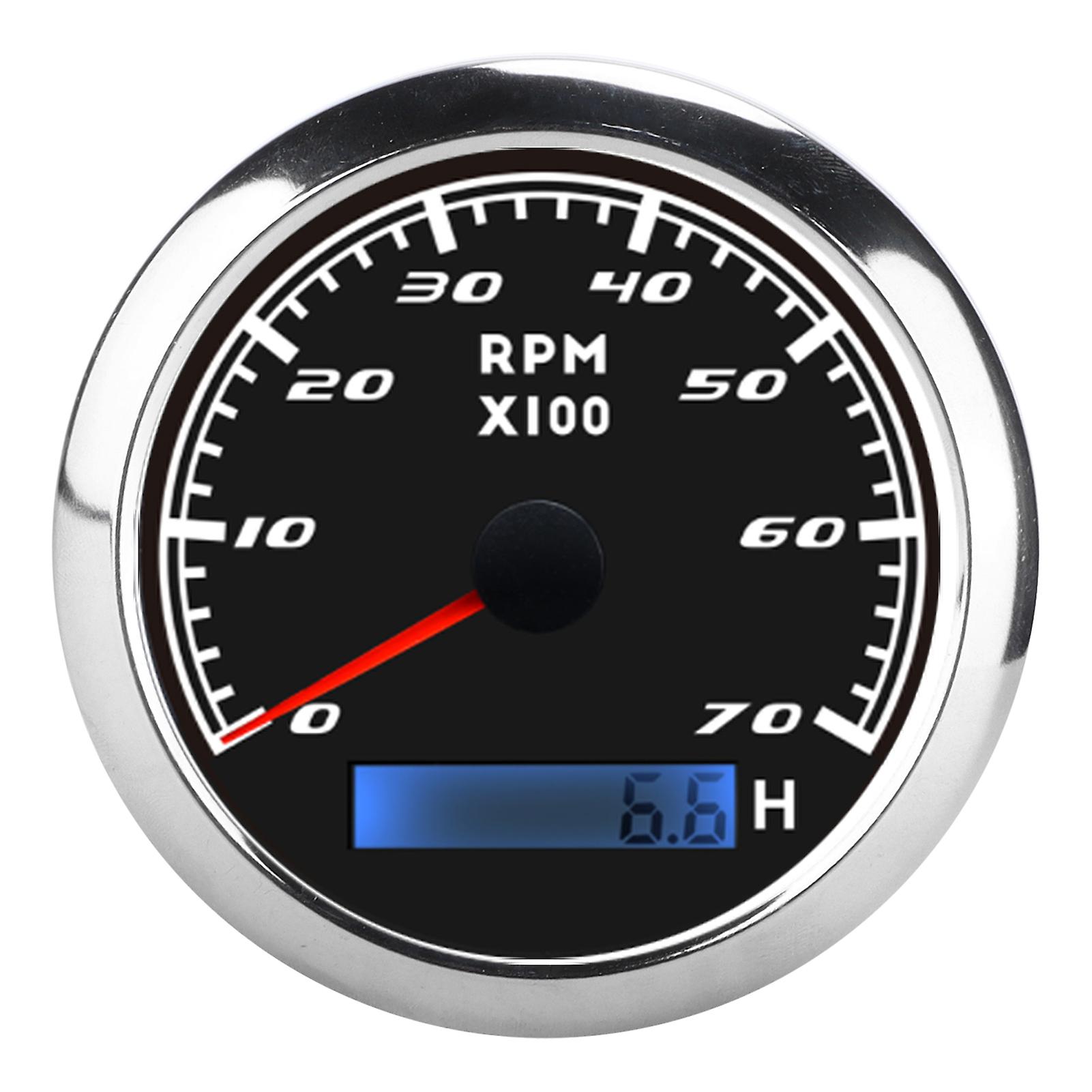 Universal Tachometer Waterproof Marine Accessory Universal for Automobiles Boats Yacht RV 9‑32V DC
