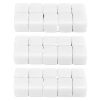 Lot De 30 Dés Vierges En Plastique - 16mm - 6 Faces Arrondies - Pour Jeux, Enseignement, Bricolage
