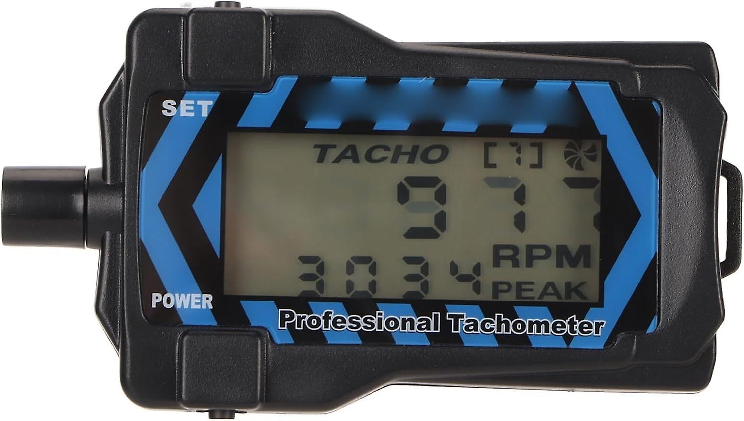 LED Handheld Tachometer, High Accuracy Blue Backlit Digital Tachometer, Automatic Shutdown Noncontac