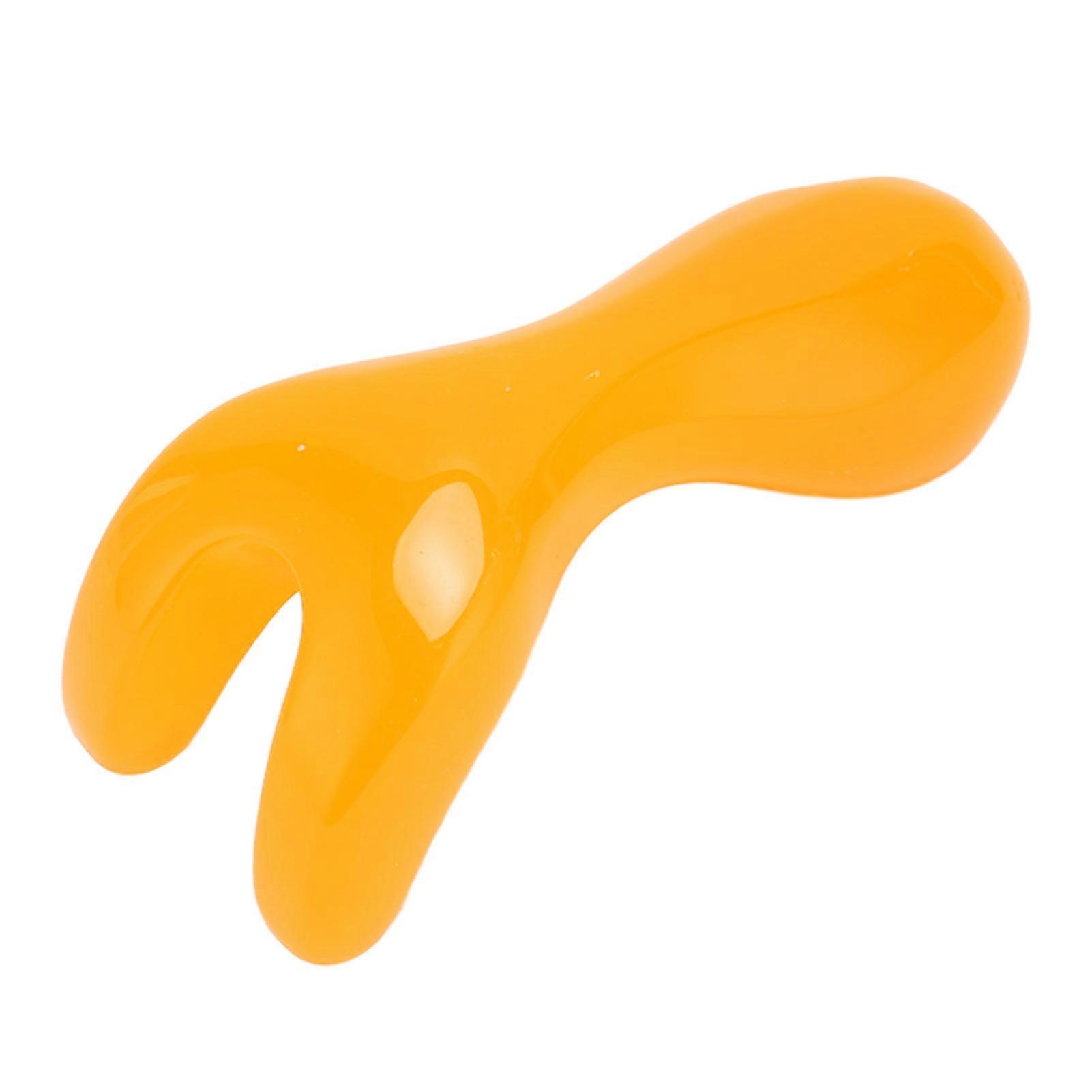 Resin Nose Scraping Tool Y Shape Relaxing Health Care Nose Massage Scraping Board for Face Leg Orange 