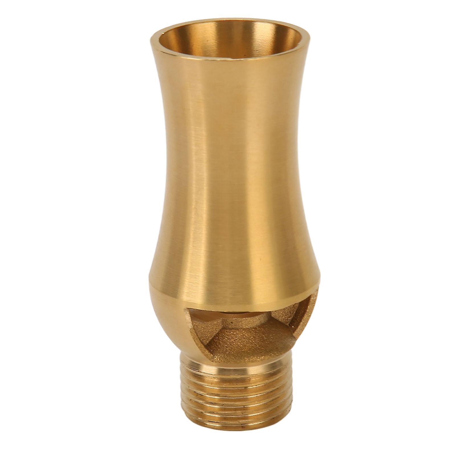Copper Pond Sprinkler Water Fountain Nozzle Ice Tower Waterfall Cedar Spray Head for Garden Pond G1/2in Male Thread 7.1cm