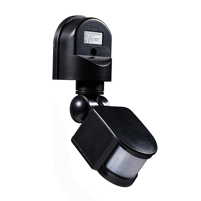 Infrared Human Body Sensor,Adjustable Angle Ceiling Type Intelligent Switch Body Induction Switch Module Wall Mount 220V(Black)