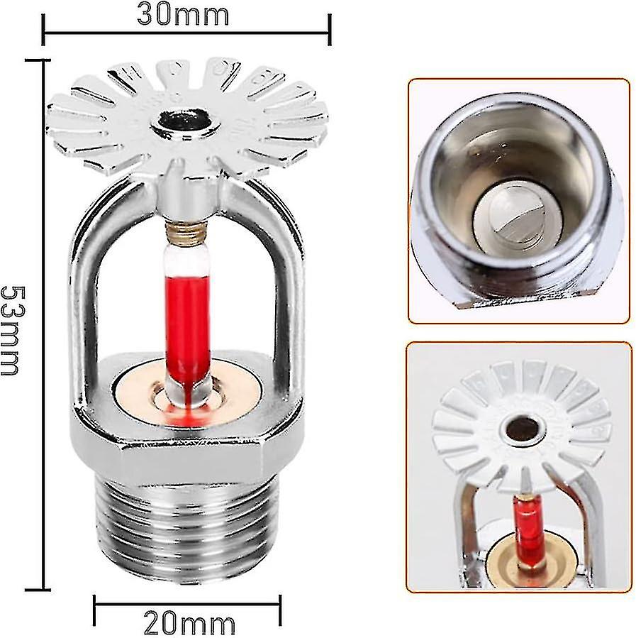 Tadoiooy Fire Sprinkler Head Pen En Termes De Type 68 ℃ / 155 ℉ Spray à Eau Tête De Gicleurs 1/2 Pouce Réponse Rapide Réponse Fire Sprinkle For Home Residential Buildings