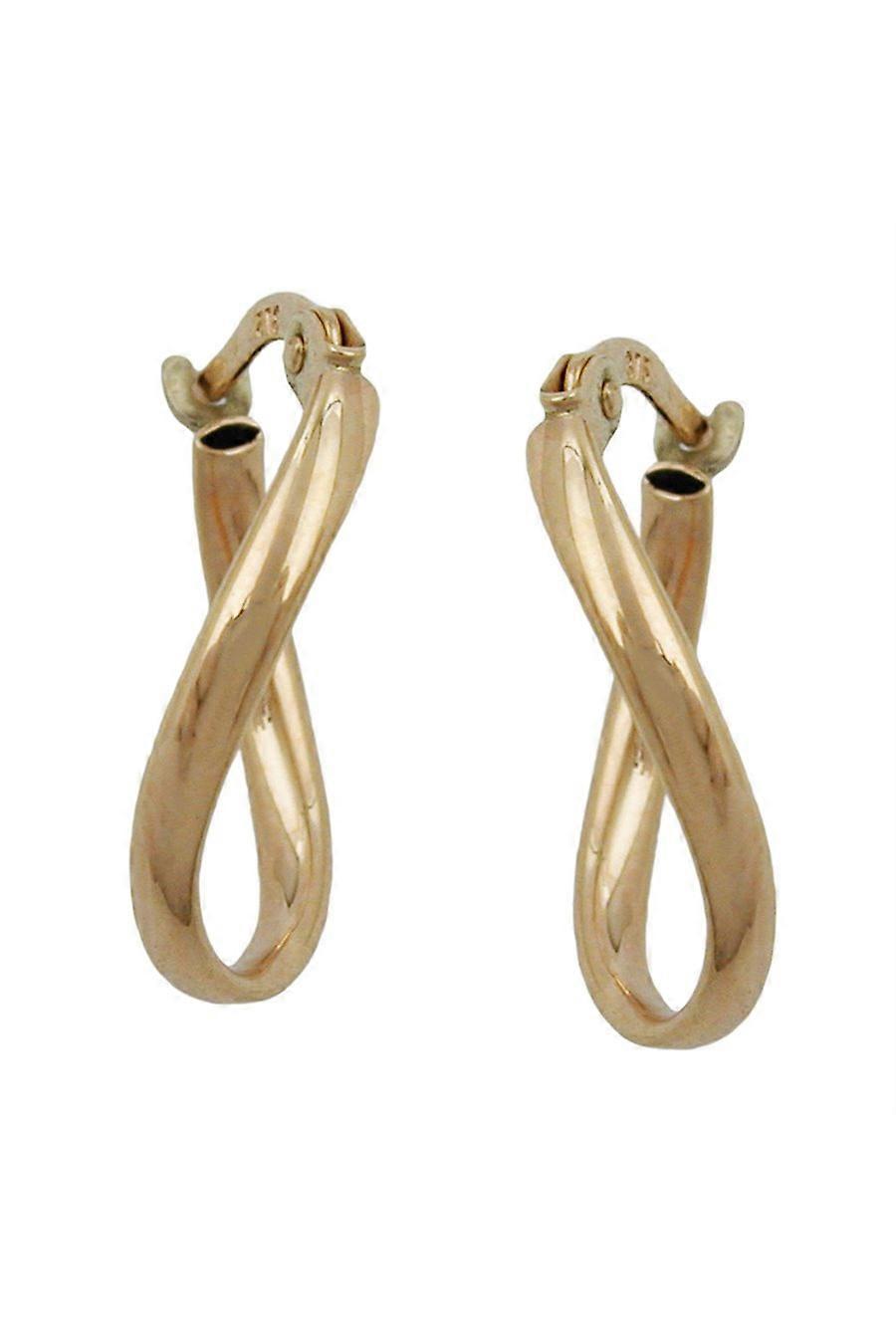 Hoop Earrings Twisted Shape 9k Gold - Gl431181