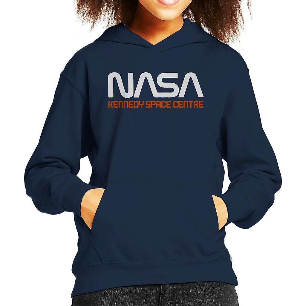NASA Kennedy Space Centre Rocket Text Kid's Hooded Sweatshirt