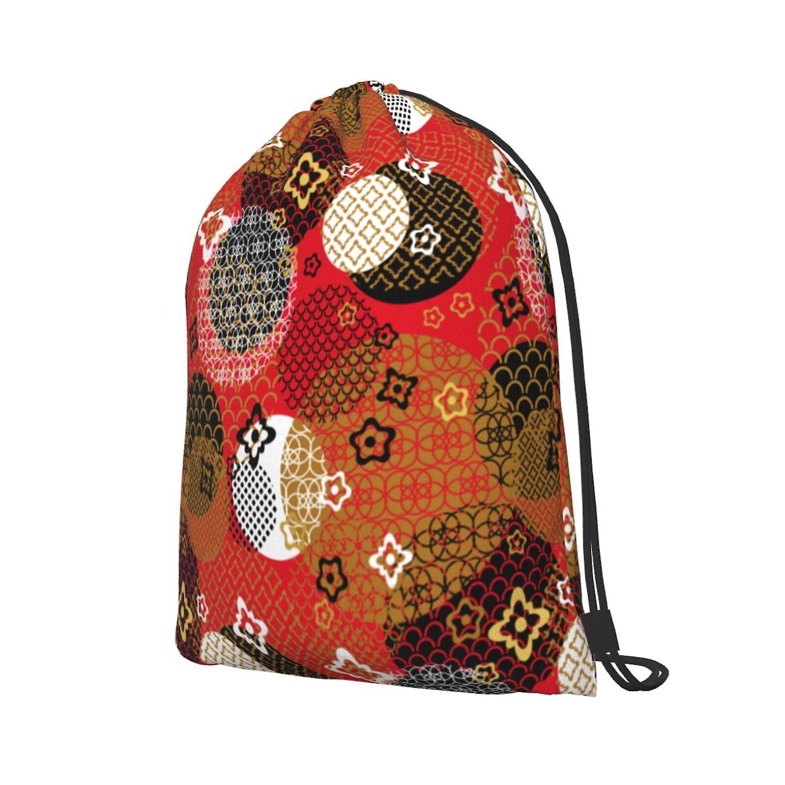 Blessing Balls Print Waterproof Gym Bag String Bags for Shopping