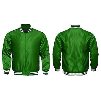 Baseball College Letterman Varsity Jacket Satin Bomber...