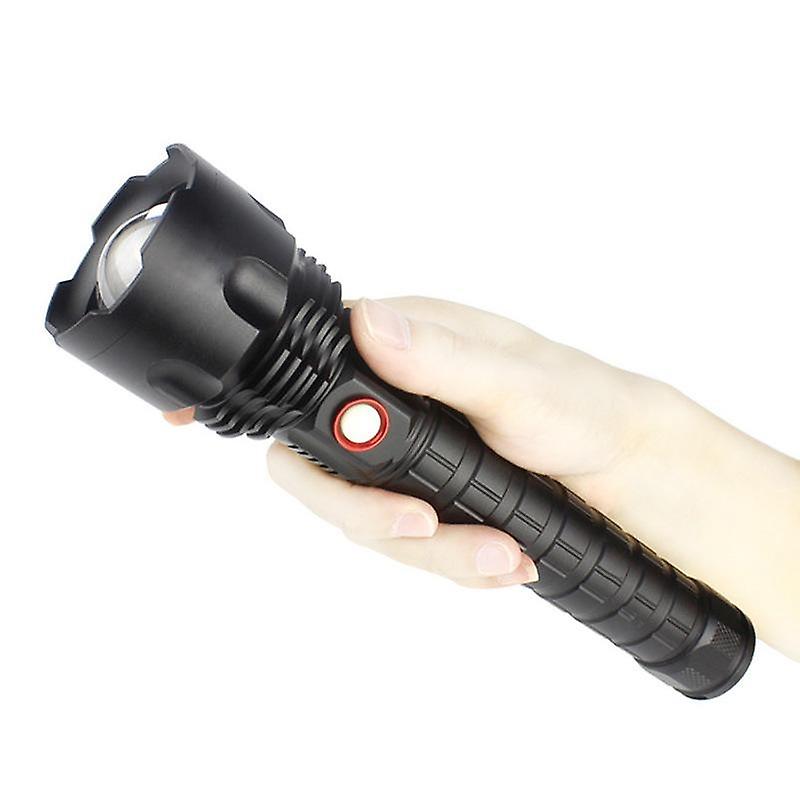 XHP70 LED Torch Rechargeable,  Super Bright Tactical Torch Zoomable 5 Modes Handheld Flashlight Wate
