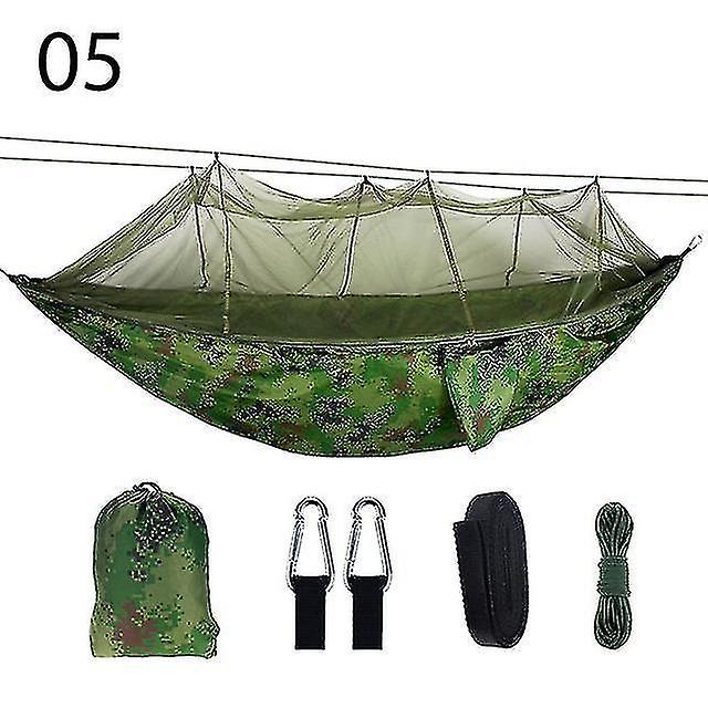 Hammocks 2 Person Portable Outdoor Camping Hammock With Mosquito Net High Strength Parachute Fabric Hanging Dh76584