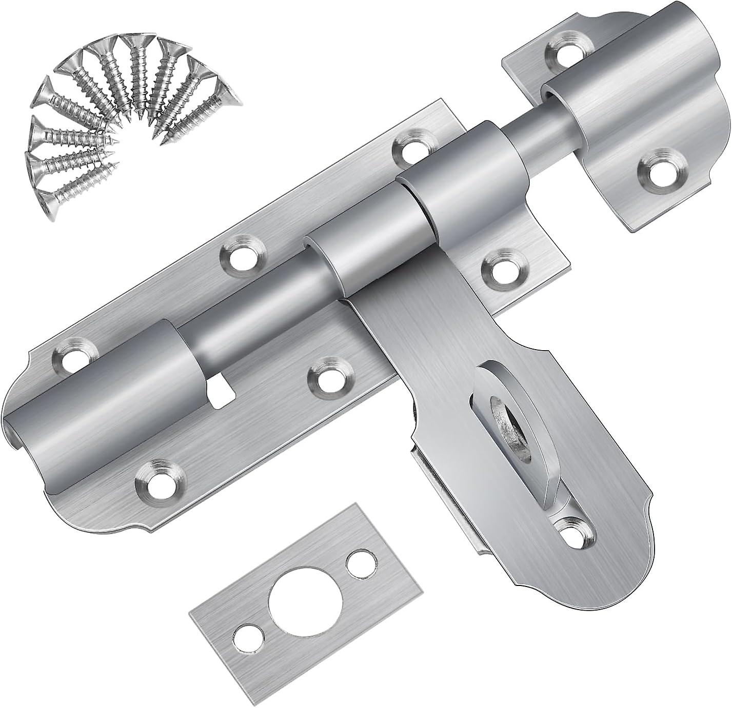 1 piece exterior door latch with padlock hasp