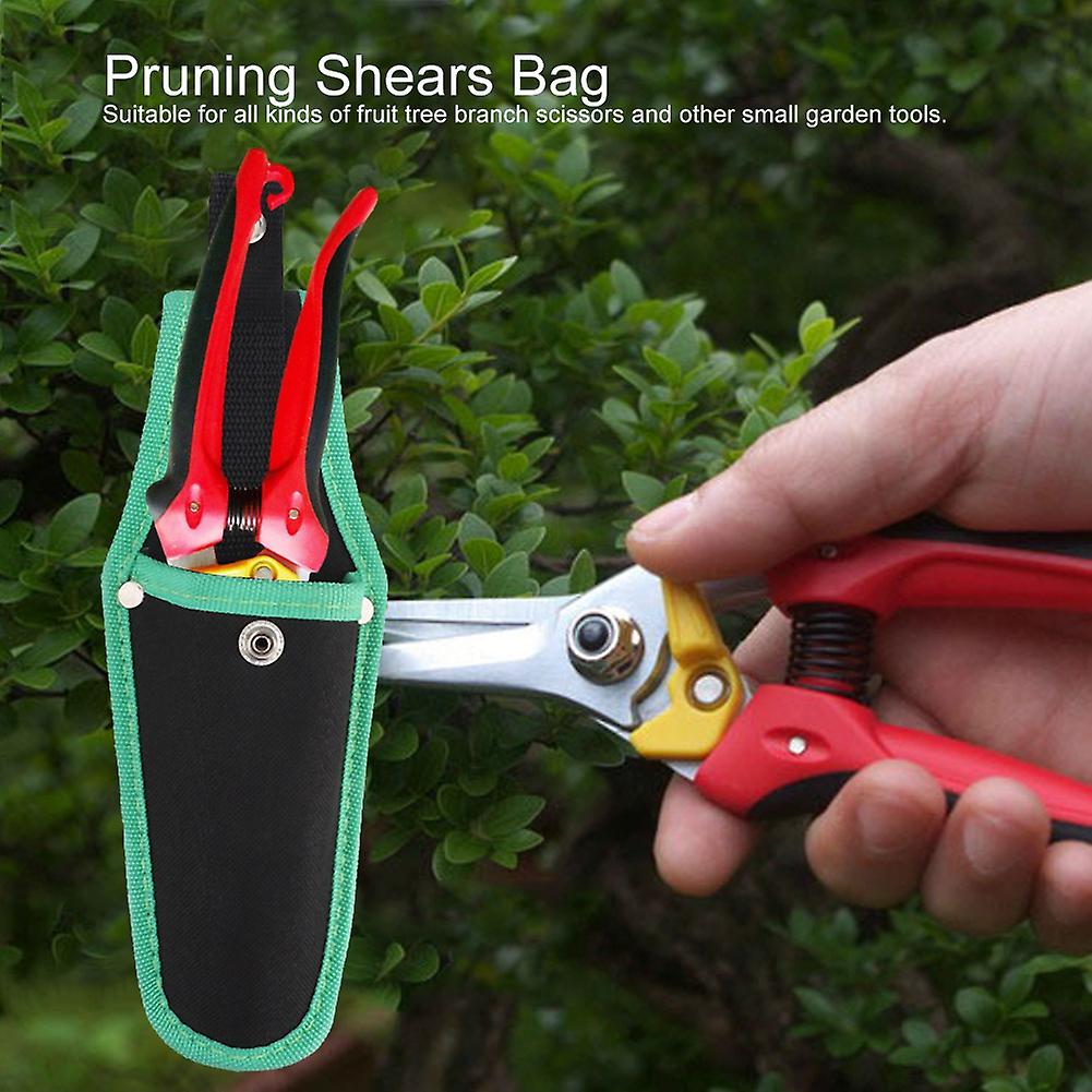 Sailcloth Sheath Tool Bag for Pruning Shears, 24.5cm Green
