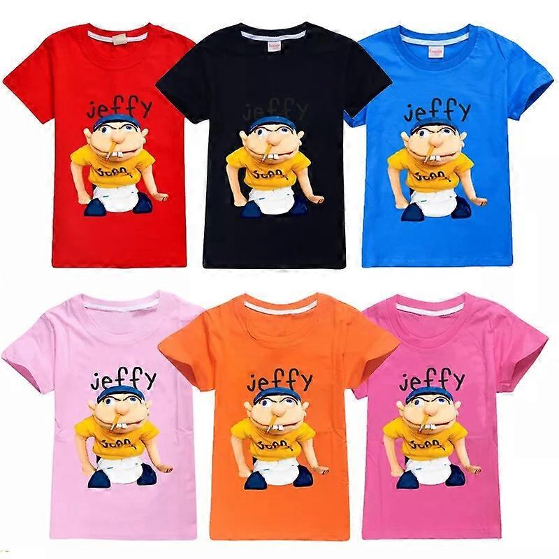 חדש Jeffy בנים בנות יום יומי שרוולים קצרים ילדים 100% כותנה חולצות טי צמרות מתנה