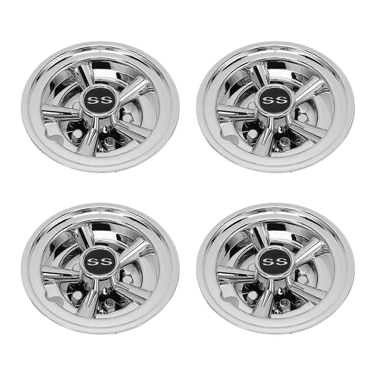 8in Golf Cart Wheel Hub Cap Aerodynamic Waterproof High Temperature Resistant Universal Replacement for EZGO E2U711