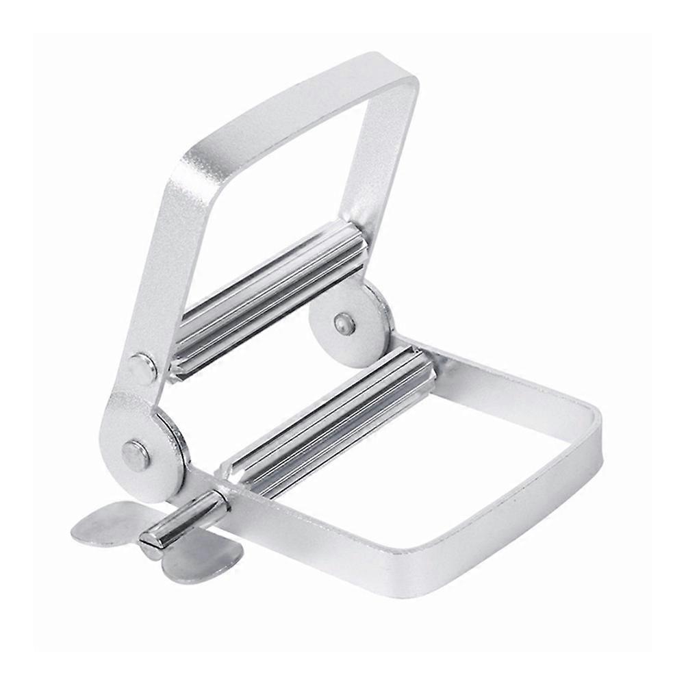 الفولاذ المقاوم للصدأ معجون الأسنان العصارات دليل مستحضرات التجميل الشعر صبغ كريم الصباغ الطارد عملي كريم الضغط كليب أداة الحمام (فضي)