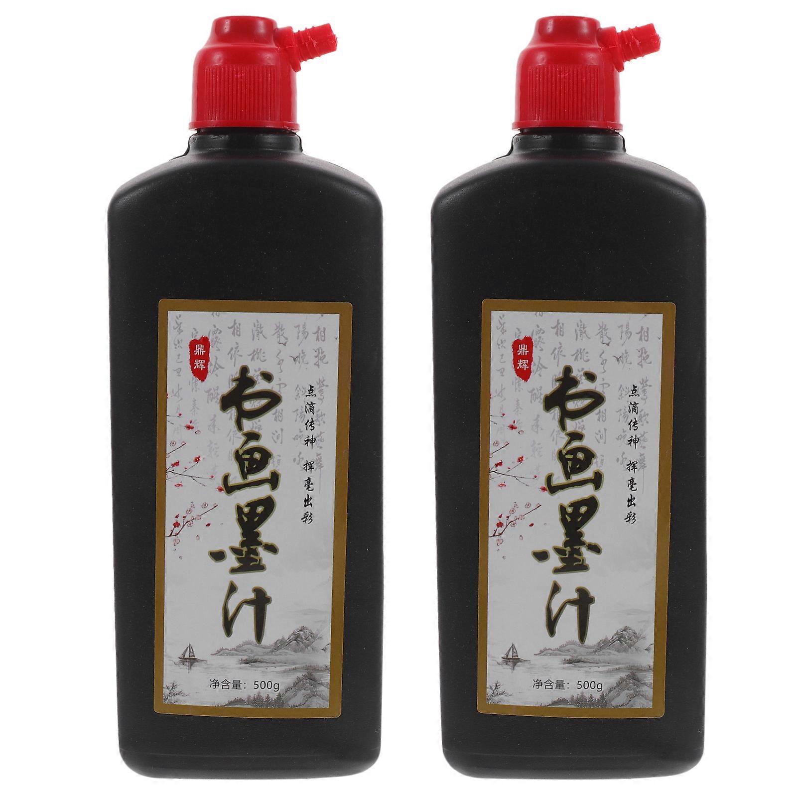 2Pcs Calligraphy Natural Ink Stationeries Painting Fragrant Ink (As Shown)