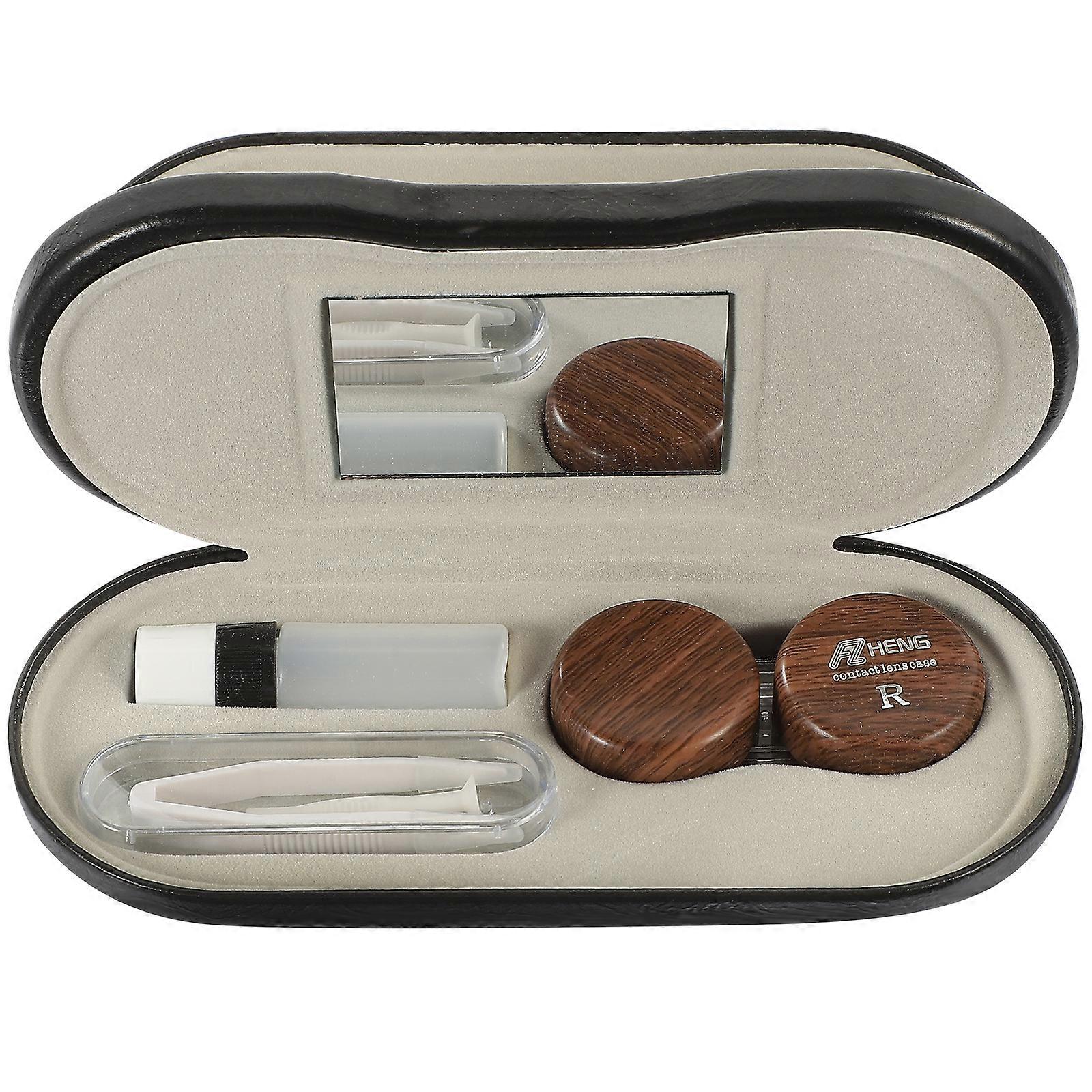 1 Set of Portable Glasses Organizer Home Glasses Container Double Layer Lens Box Travel Glasses Organizer