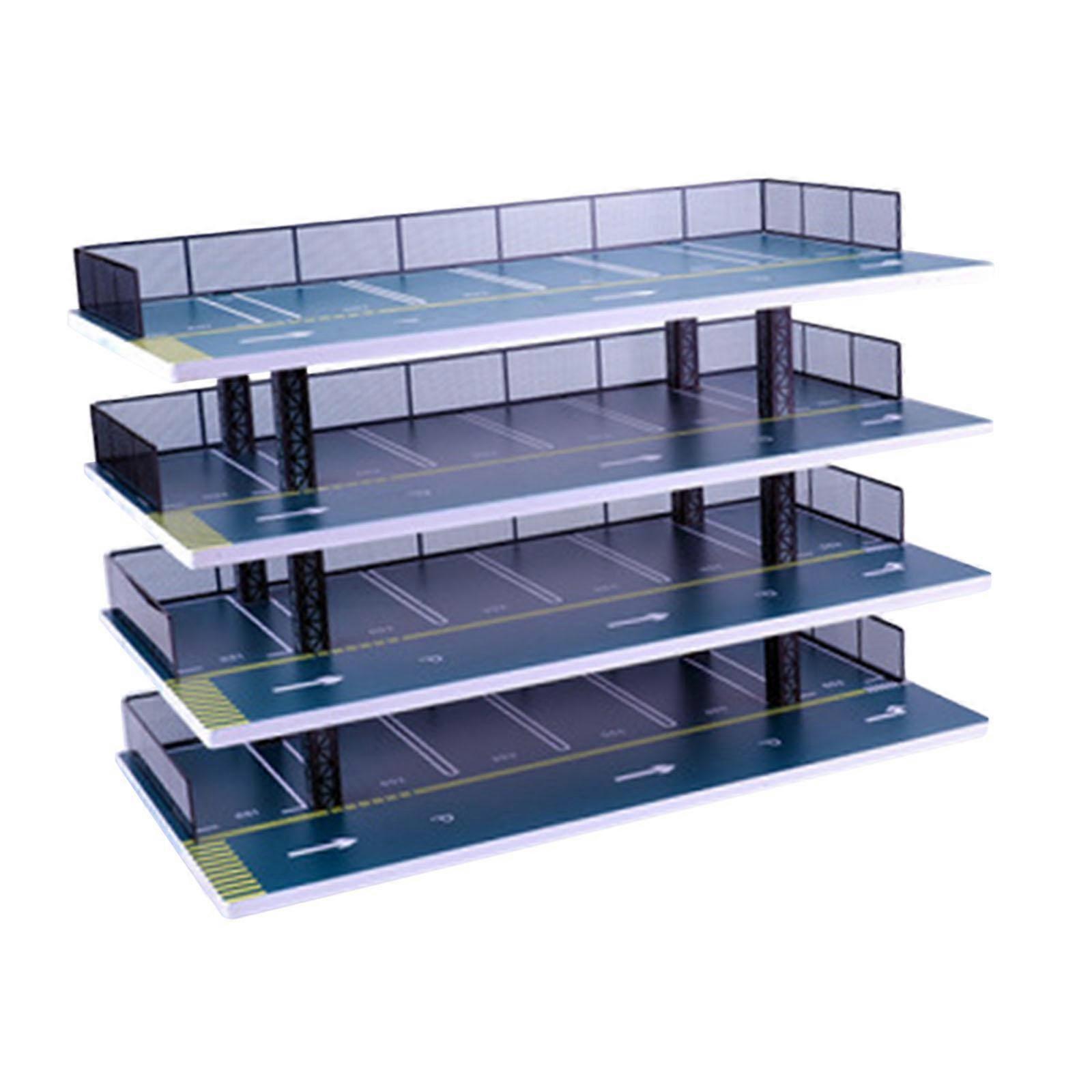 1/32 Diorama חניון חניון תצוגה פריסת מקרה דגם מוסך רכב עיצוב הבית 4 שכבות