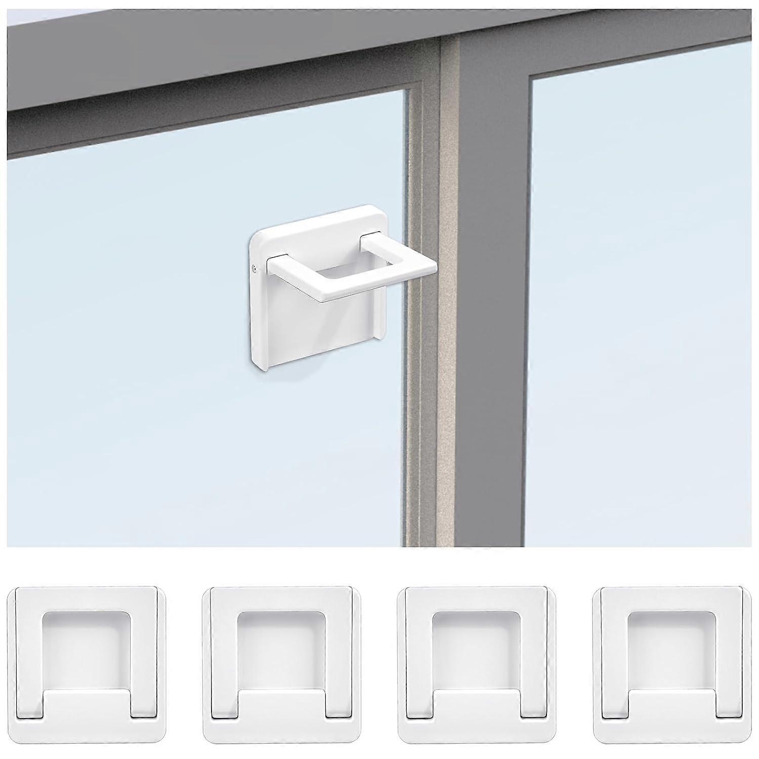 Vicloon children block sliding door, 4 piece baby child locking for sliding door, sliding door lock with 3m glue pad, without drilling windows child l