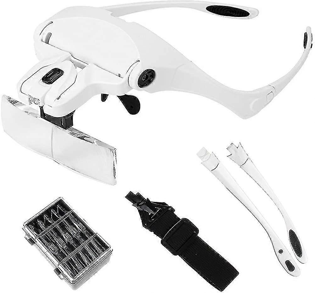 Vergrootglasglazen met ledverlichting - vergrootglas met 2 vergrootglas